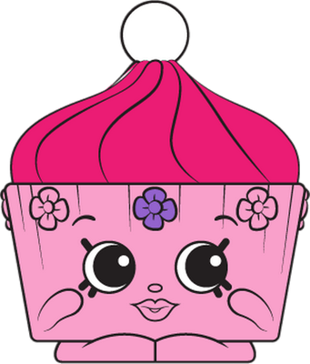 cupcake [Shopkins] - gourmandise- alimentation - smiley émoticône émoji cartoon clipart illustration - artémotic