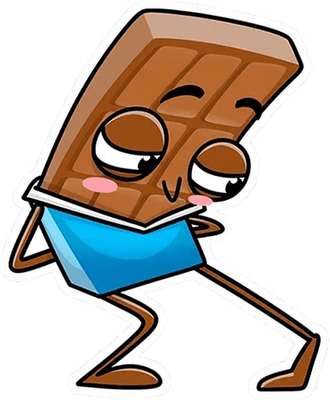 chocolat - gourmandise- alimentation - smiley émoticône émoji cartoon clipart illustration - artémotic