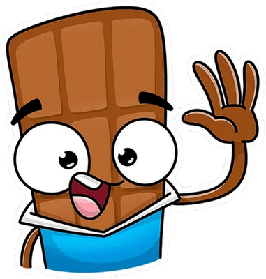 chocolat - gourmandise- alimentation - smiley émoticône émoji cartoon clipart illustration - artémotic