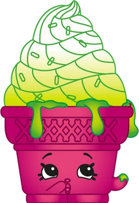 glace [Shopkins] - gourmandise- alimentation - smiley émoticône émoji cartoon clipart illustration - artémotic