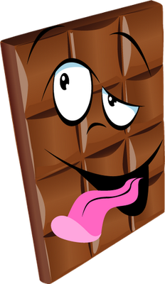 chocolat - gourmandise- alimentation - smiley émoticône émoji cartoon clipart illustration - artémotic