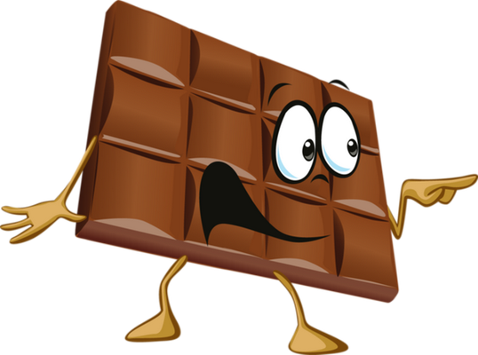 chocolat - gourmandise- alimentation - smiley émoticône émoji cartoon clipart illustration - artémotic