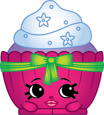 cupcake [Shopkins] - gourmandise- alimentation - smiley émoticône émoji cartoon clipart illustration - artémotic
