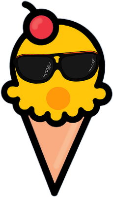 glace - gourmandise- alimentation - smiley émoticône émoji cartoon clipart illustration - artémotic