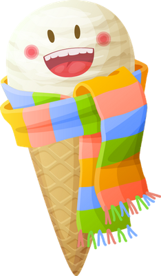 glace - gourmandise- alimentation - smiley émoticône émoji cartoon clipart illustration - artémotic