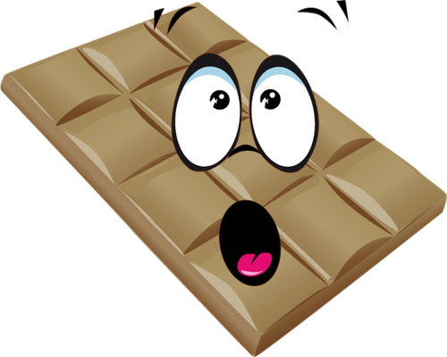 chocolat - gourmandise- alimentation - smiley émoticône émoji cartoon clipart illustration - artémotic
