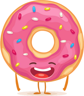 donut - gourmandise- alimentation - smiley émoticône émoji cartoon clipart illustration - artémotic