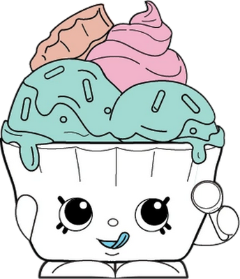 glace [Shopkins] - gourmandise- alimentation - smiley émoticône émoji cartoon clipart illustration - artémotic