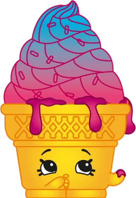 glace [Shopkins] - gourmandise- alimentation - smiley émoticône émoji cartoon clipart illustration - artémotic