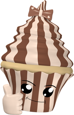 cupcake - gourmandise- alimentation - smiley émoticône émoji cartoon clipart illustration - artémotic