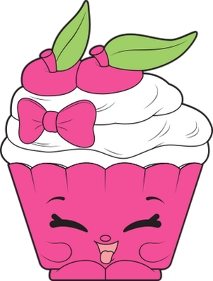 cupcake [Shopkins] - gourmandise- alimentation - smiley émoticône émoji cartoon clipart illustration - artémotic