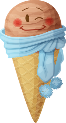 glace - gourmandise- alimentation - smiley émoticône émoji cartoon clipart illustration - artémotic