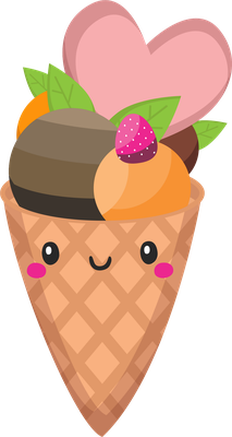 glace - gourmandise- alimentation - smiley émoticône émoji cartoon clipart illustration - artémotic