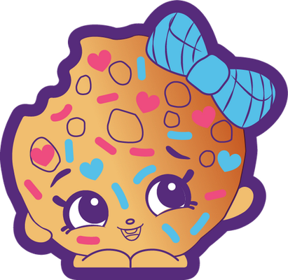 cookie [Shopkins] - gourmandise- alimentation - smiley émoticône émoji cartoon clipart illustration - artémotic