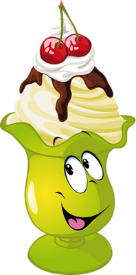 glace - gourmandise- alimentation - smiley émoticône émoji cartoon clipart illustration - artémotic