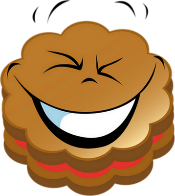 biscuit - gourmandise- alimentation - smiley émoticône émoji cartoon clipart illustration - artémotic