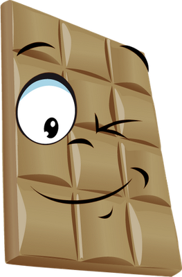 chocolat - gourmandise- alimentation - smiley émoticône émoji cartoon clipart illustration - artémotic