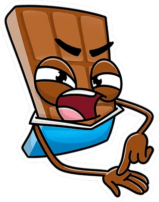 chocolat - gourmandise- alimentation - smiley émoticône émoji cartoon clipart illustration - artémotic