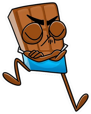 chocolat - gourmandise- alimentation - smiley émoticône émoji cartoon clipart illustration - artémotic