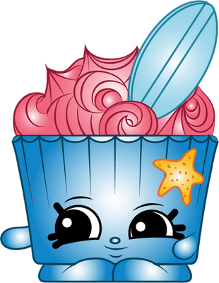 cupcake [Shopkins] - gourmandise- alimentation - smiley émoticône émoji cartoon clipart illustration - artémotic