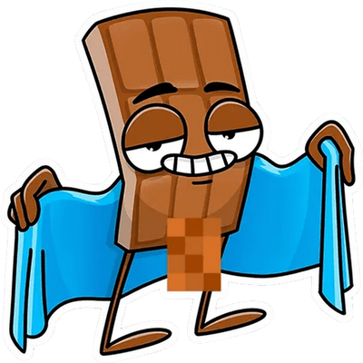 chocolat - gourmandise- alimentation - smiley émoticône émoji cartoon clipart illustration - artémotic