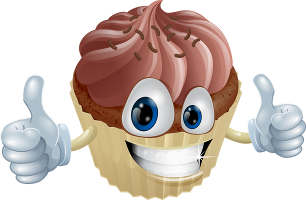 cupcake - gourmandise- alimentation - smiley émoticône émoji cartoon clipart illustration - artémotic