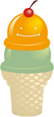 glace - gourmandise- alimentation - smiley émoticône émoji cartoon clipart illustration - artémotic
