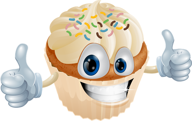 cupcake - gourmandise- alimentation - smiley émoticône émoji cartoon clipart illustration - artémotic