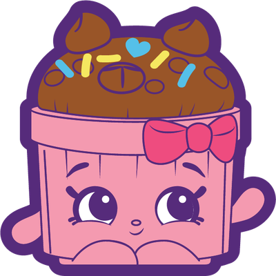 gâteau [Shopkins] - gourmandise- alimentation - smiley émoticône émoji cartoon clipart illustration - artémotic