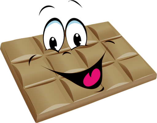 chocolat - gourmandise- alimentation - smiley émoticône émoji cartoon clipart illustration - artémotic