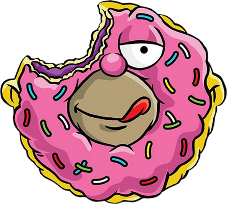 donut - gourmandise- alimentation - smiley émoticône émoji cartoon clipart illustration - artémotic