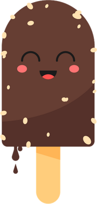 glace - gourmandise- alimentation - smiley émoticône émoji cartoon clipart illustration - artémotic
