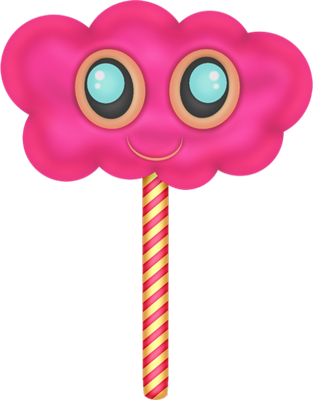 barbe à papa - gourmandise- alimentation - smiley émoticône émoji cartoon clipart illustration - artémotic