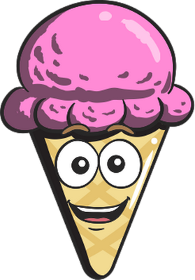 glace - gourmandise- alimentation - smiley émoticône émoji cartoon clipart illustration - artémotic