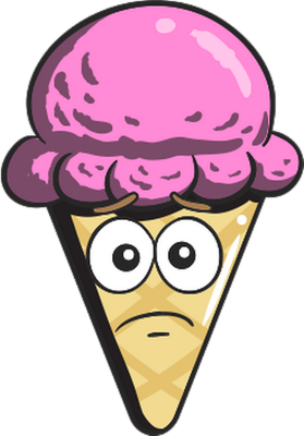 glace - gourmandise- alimentation - smiley émoticône émoji cartoon clipart illustration - artémotic