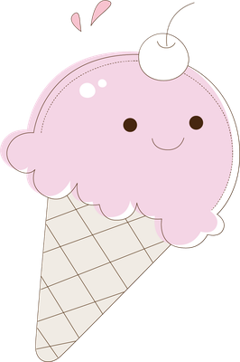 glace - gourmandise- alimentation - smiley émoticône émoji cartoon clipart illustration - artémotic