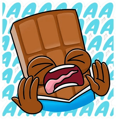 chocolat - gourmandise- alimentation - smiley émoticône émoji cartoon clipart illustration - artémotic