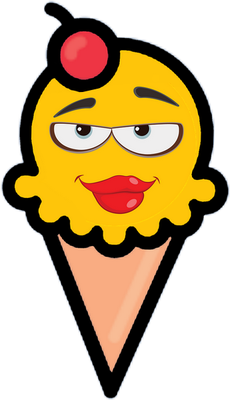 glace - gourmandise- alimentation - smiley émoticône émoji cartoon clipart illustration - artémotic