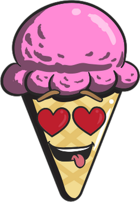 glace - gourmandise- alimentation - smiley émoticône émoji cartoon clipart illustration - artémotic