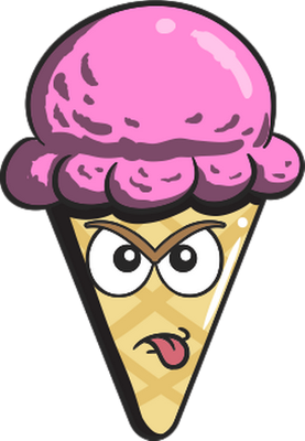 glace - gourmandise- alimentation - smiley émoticône émoji cartoon clipart illustration - artémotic