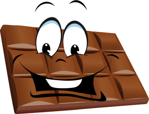 chocolat - gourmandise- alimentation - smiley émoticône émoji cartoon clipart illustration - artémotic