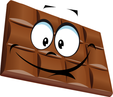 chocolat - gourmandise- alimentation - smiley émoticône émoji cartoon clipart illustration - artémotic