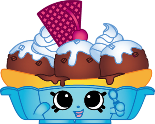 glace [Shopkins] - gourmandise- alimentation - smiley émoticône émoji cartoon clipart illustration - artémotic