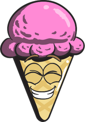 glace - gourmandise- alimentation - smiley émoticône émoji cartoon clipart illustration - artémotic