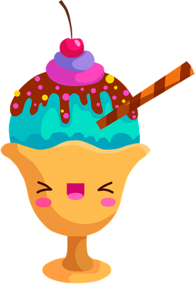 glace - gourmandise- alimentation - smiley émoticône émoji cartoon clipart illustration - artémotic