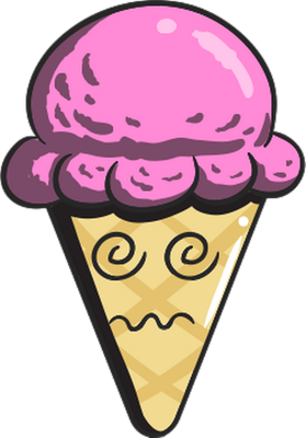 glace - gourmandise- alimentation - smiley émoticône émoji cartoon clipart illustration - artémotic