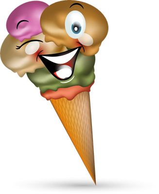 glace - gourmandise- alimentation - smiley émoticône émoji cartoon clipart illustration - artémotic