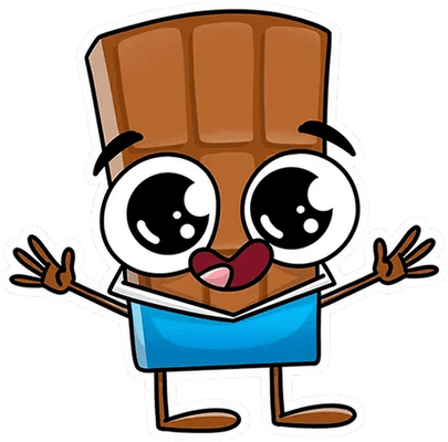 chocolat - gourmandise- alimentation - smiley émoticône émoji cartoon clipart illustration - artémotic