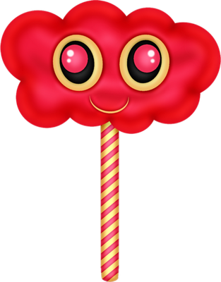 barbe à papa - gourmandise- alimentation - smiley émoticône émoji cartoon clipart illustration - artémotic