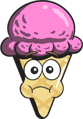 glace - gourmandise- alimentation - smiley émoticône émoji cartoon clipart illustration - artémotic